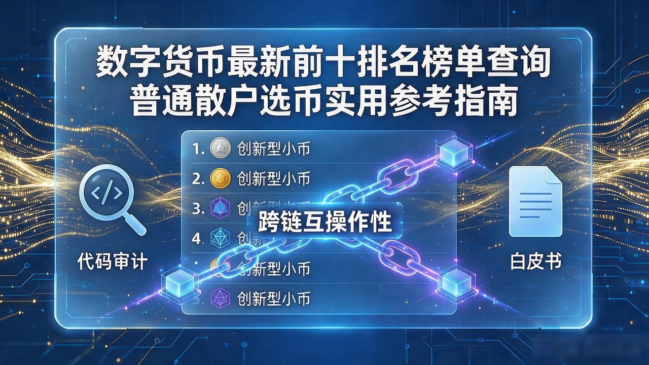 数字货币最新前十排名榜单查询 普通散户选币实用参考指南