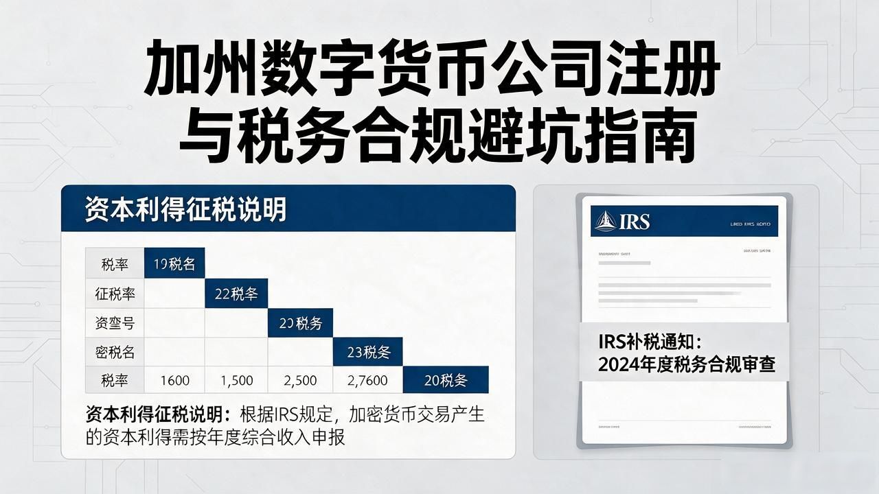 加州数字货币公司怎么注册？2026合规避坑一次讲清