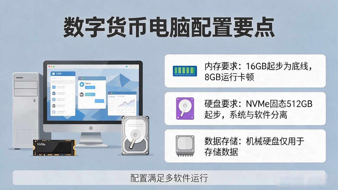 数字货币电脑配置要求没那么玄乎，跑币前搞懂这几样就够了