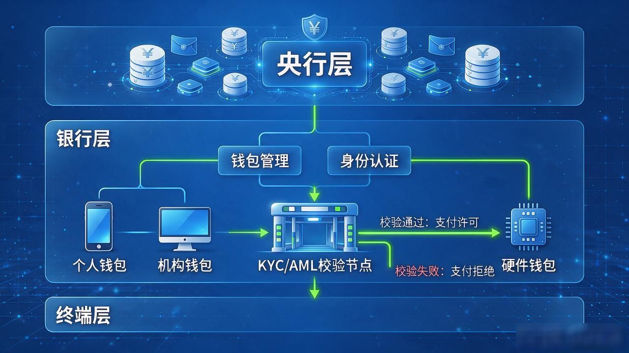 数字货币支付架构图怎么画，央行到终端四层链路讲清楚