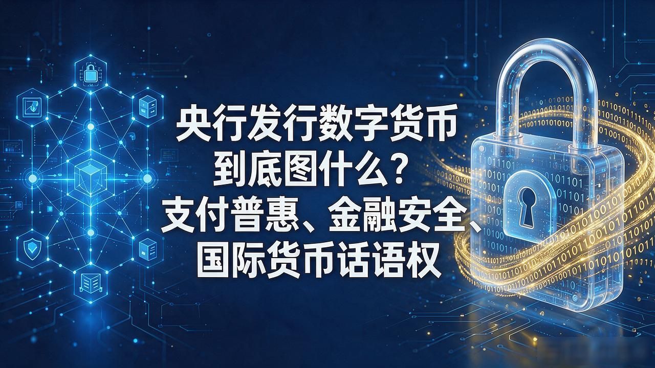 央行发行数字货币到底图什么？支付普惠、金融安全、国际货币话语权