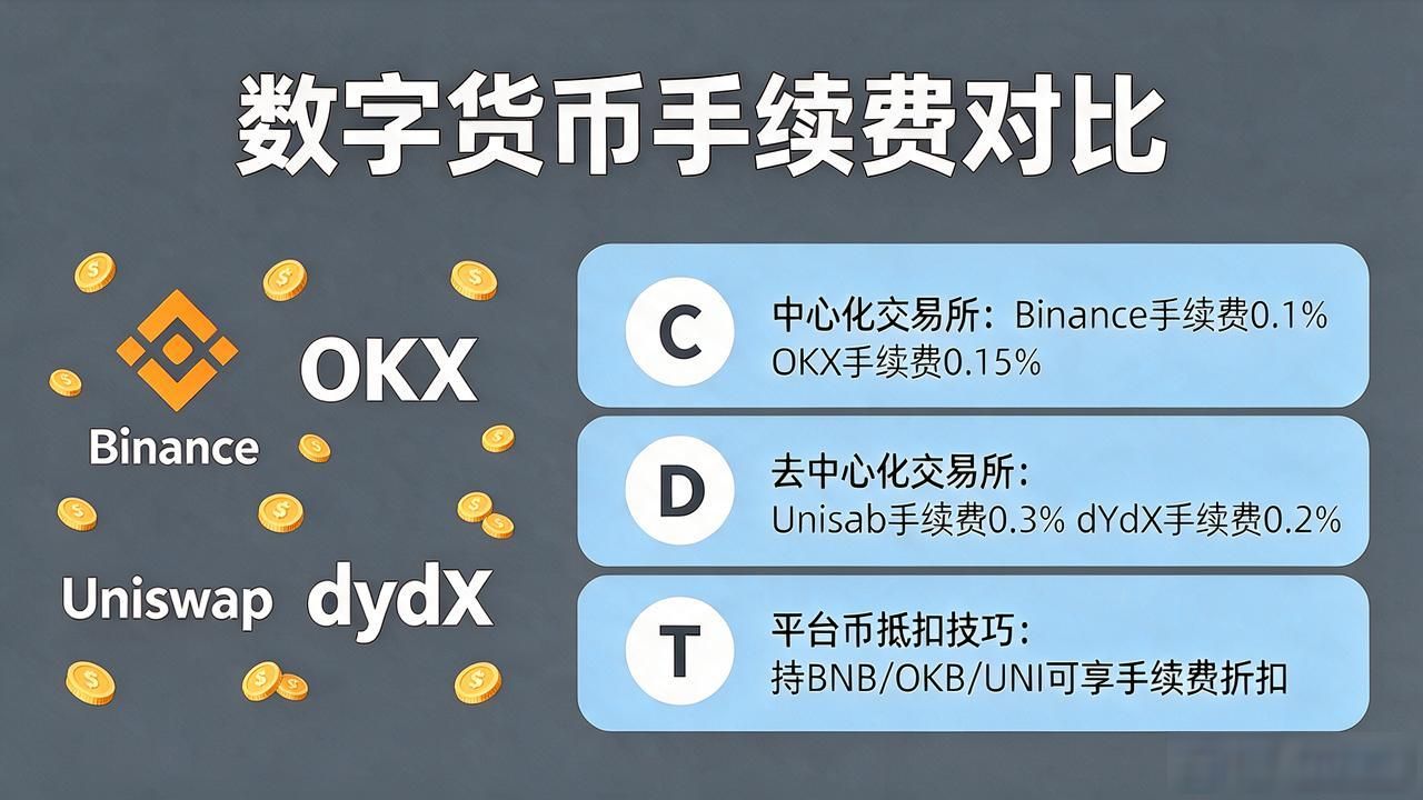 数字货币手续费低的有哪些？几类交易通道成本对比一看就懂