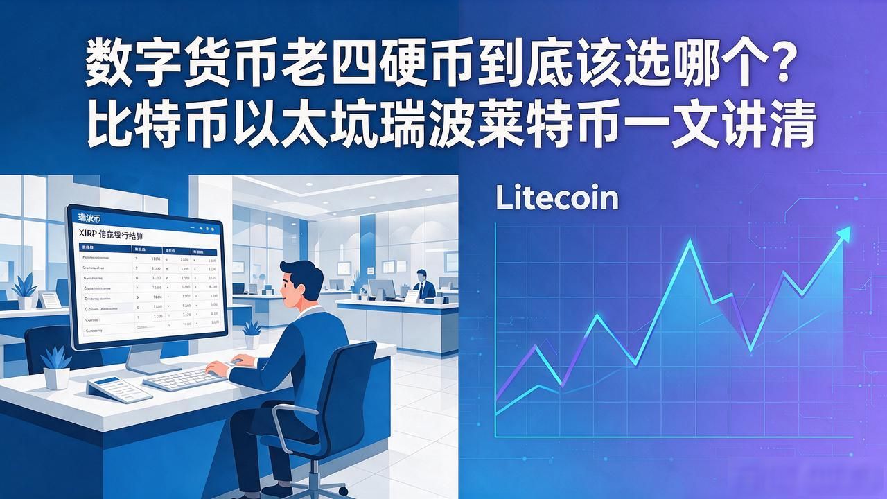 数字货币老四硬币到底该选哪个？比特币以太坊瑞波莱特币一文讲清