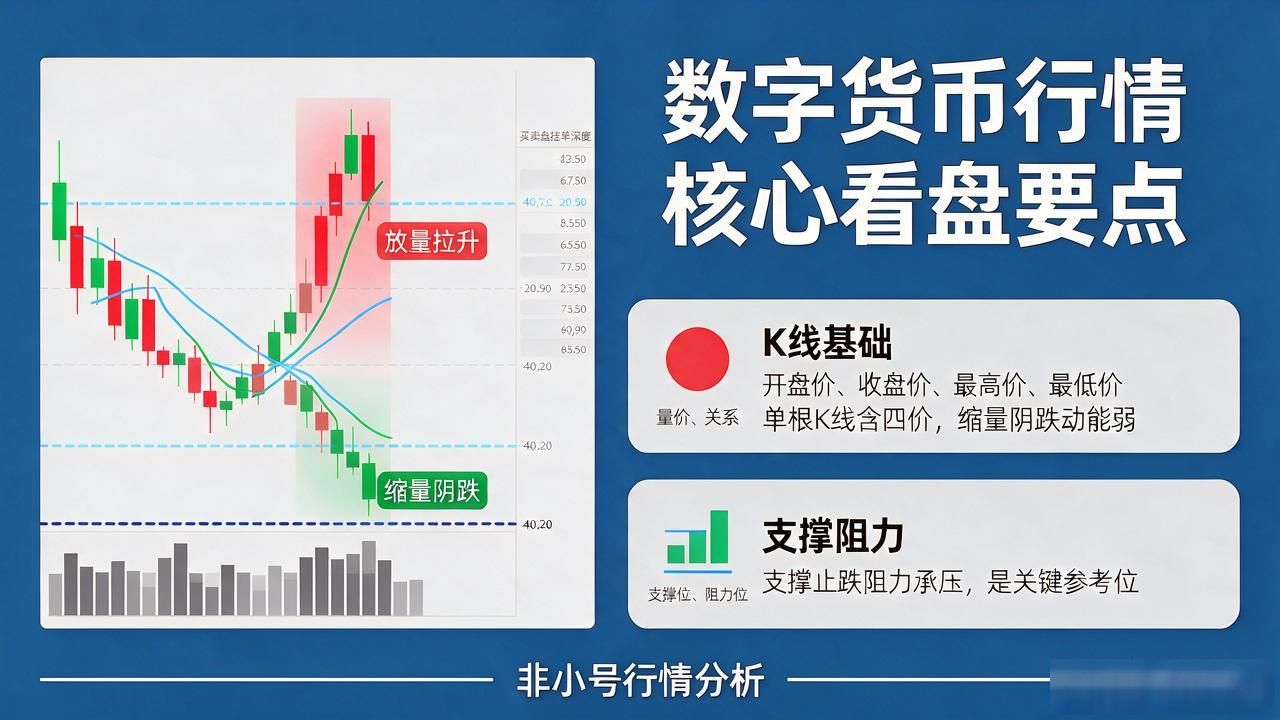 非小号查数字货币行情，K线、成交量和支撑阻力位怎么一起看