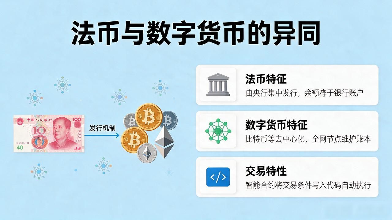 数字货币有何异同点？银行人给你讲明白